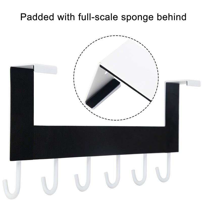 WEBI Over The Door Hook for Hanging Door Hanger,Over Door Towel Rack,Door Coat Rack for Towels,Clothes,Behind Back of Bathroom,White - Image 4